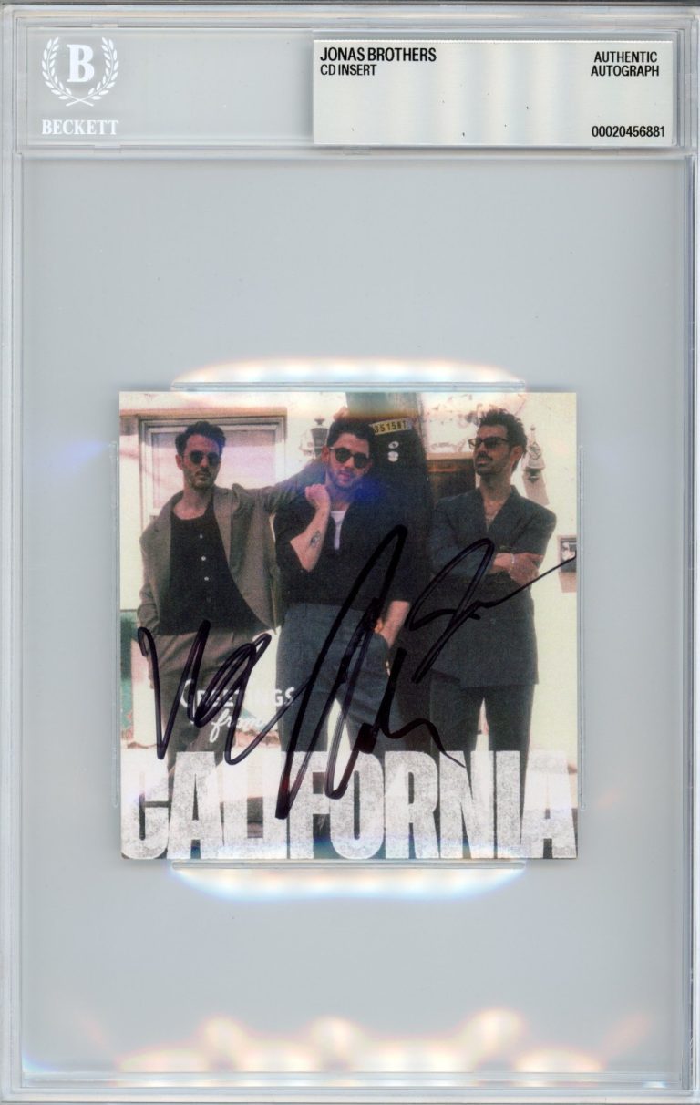 SIGNED Jonas Brothers Greetings From Your Hometown California BAS Beckett COA