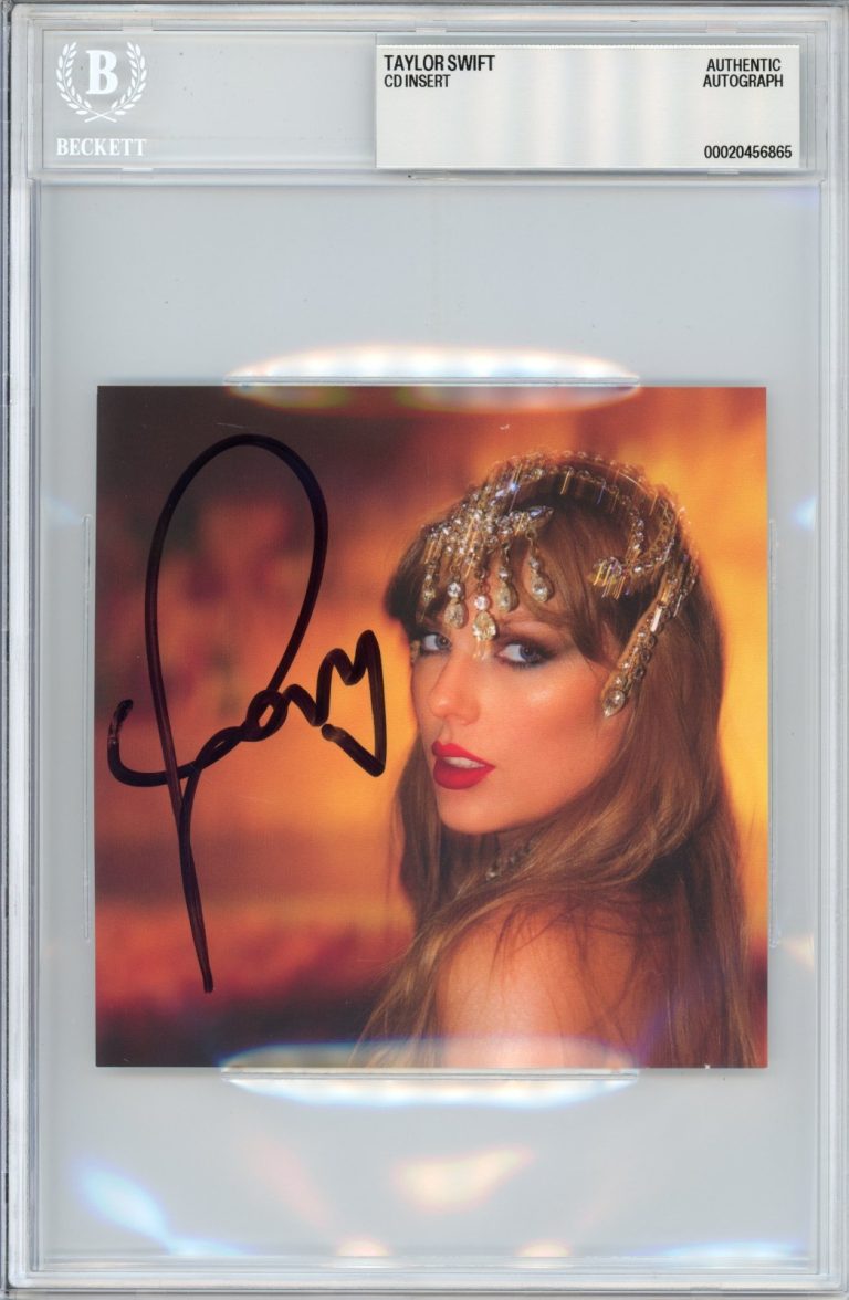 TAYLOR SWIFT SIGNED Life of a Showgirl Picture AUTOGRAPH w HEART BAS Beckett COA