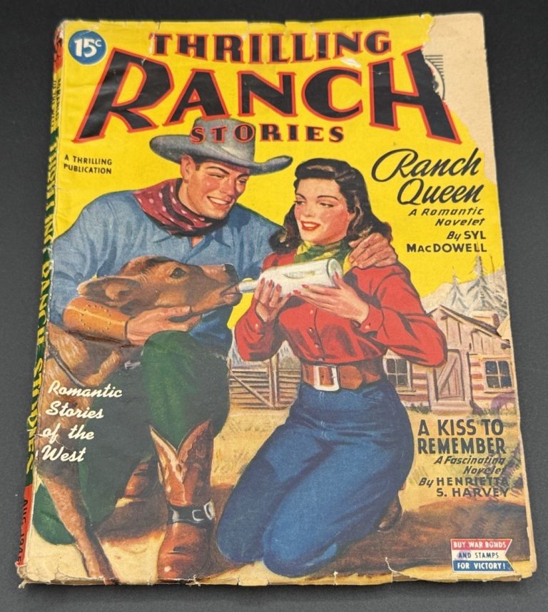 Thrilling Ranch Stories August 1945- Syl MacDowell- Henrietta Harvey