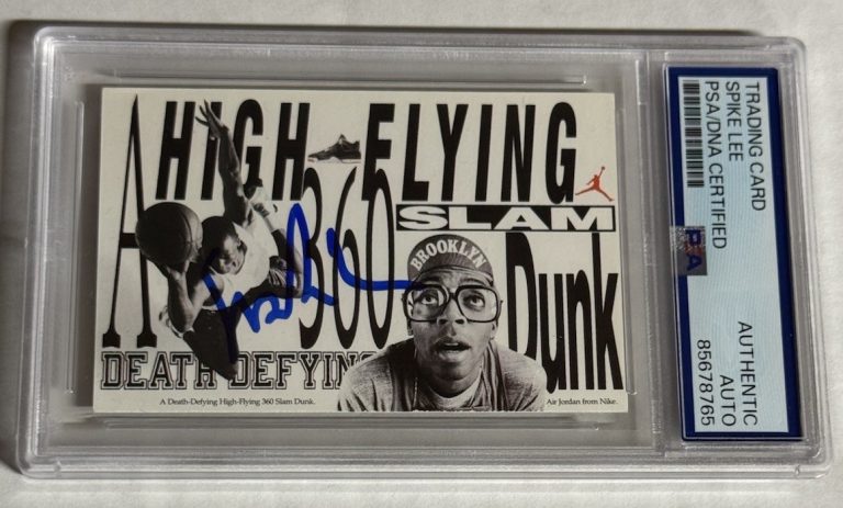 SPIKE LEE SIGNED AUTO RC ROOKIE 1991 Nike Michael Jordan High Flying #2 PSA