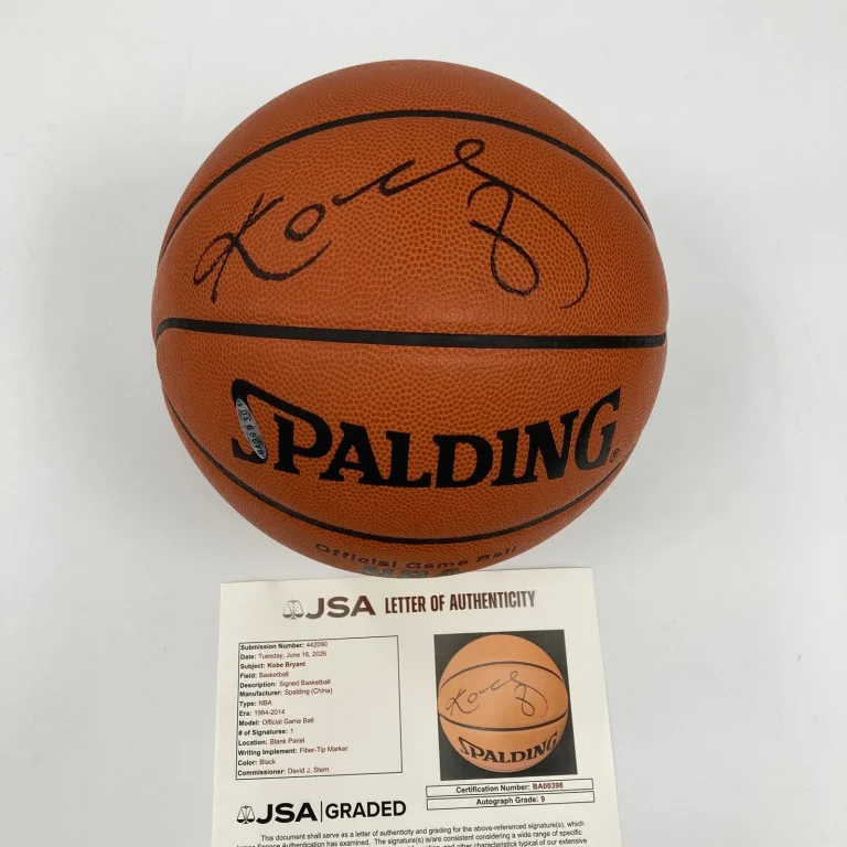 Kobe Bryant Signed Spalding Official Game Basketball Upper Deck JSA 9 MINT & UDA