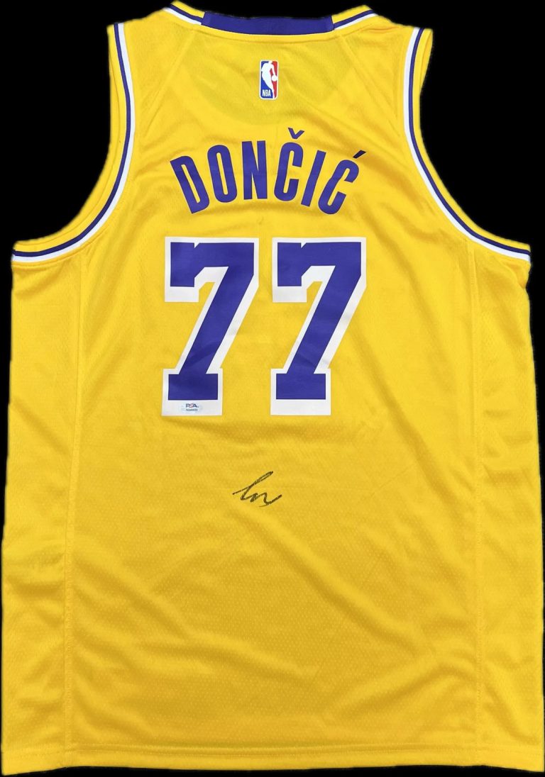 Luka Doncic Signed Jersey PSA Los Angeles Lakers Autographed