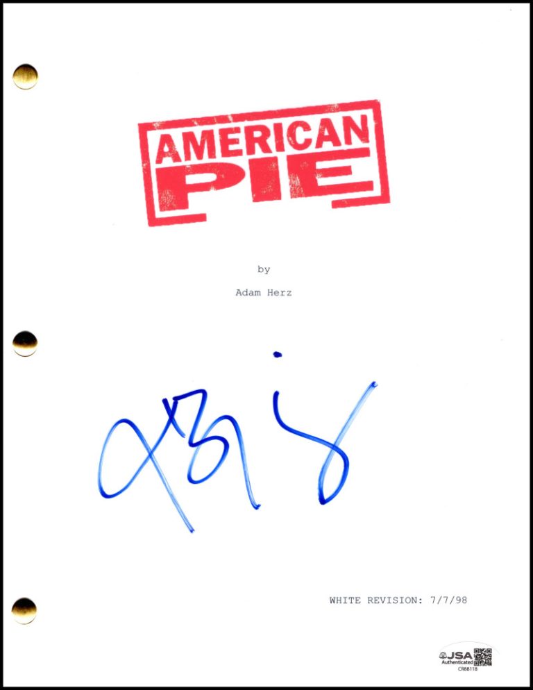 Jason Biggs Signed Autograph American Pie Full Script Screenplay w/ JSA COA