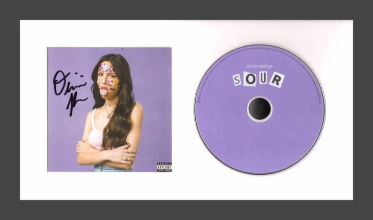 Olivia Rodrigo Signed Autograph Sour Framed CD Display - Good 4 U w/ JSA COA