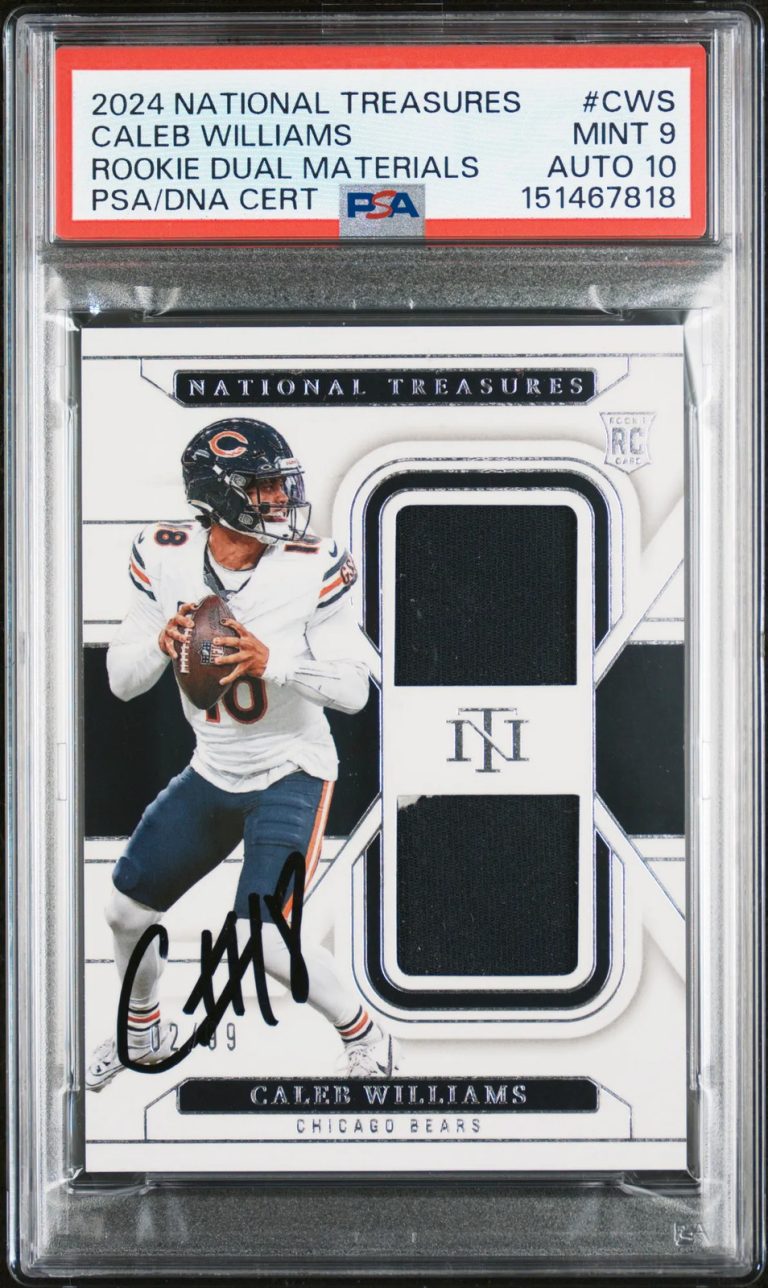 2024 National Treas Rookie #CWS 2/99 Caleb Williams Signed Card PSA 9 Auto 10