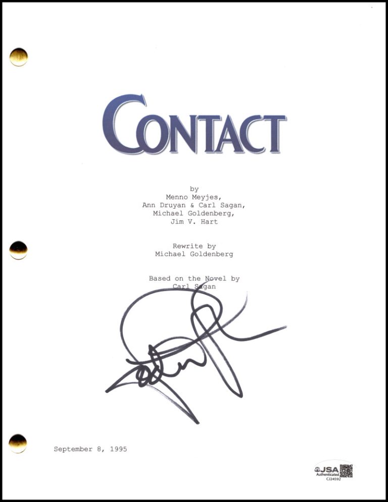 Jodie Foster Signed Autograph Contact Full Movie Script Screenplay w/ JSA COA