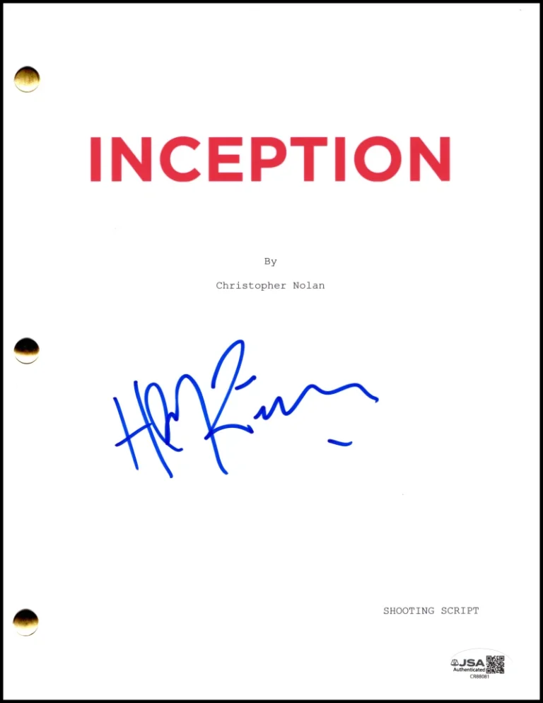 Hans Zimmer Signed Autograph Inception Full Script Screenplay w/ JSA COA