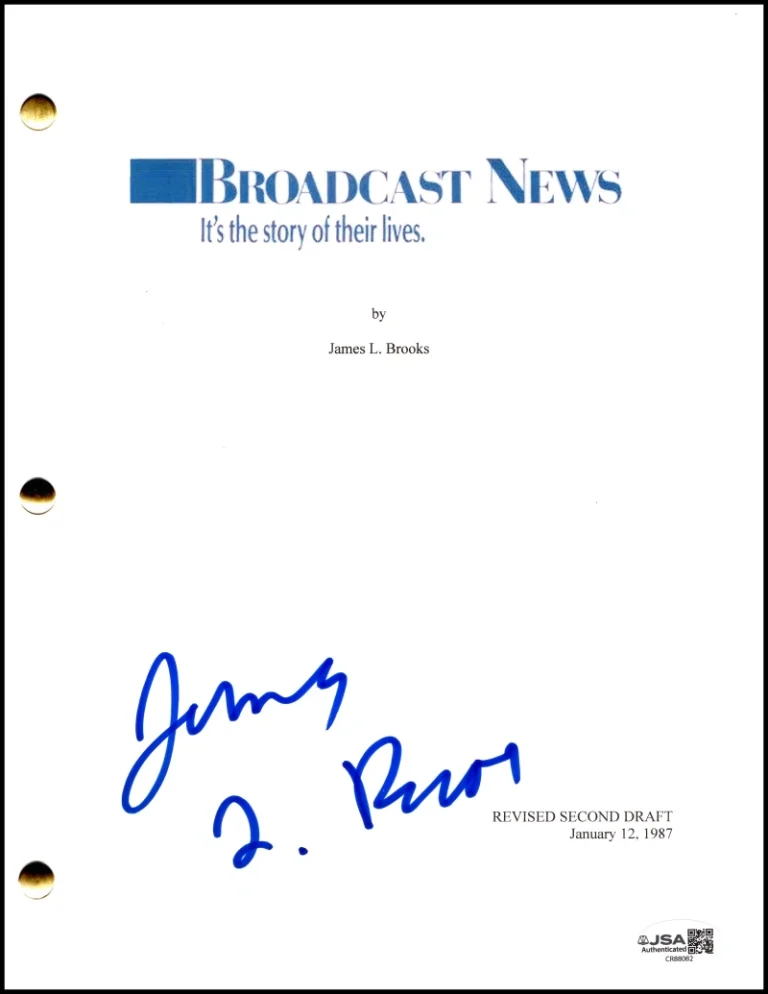 James L Brooks Signed Autograph Broadcast News Full Script Screenplay w/ JSA COA