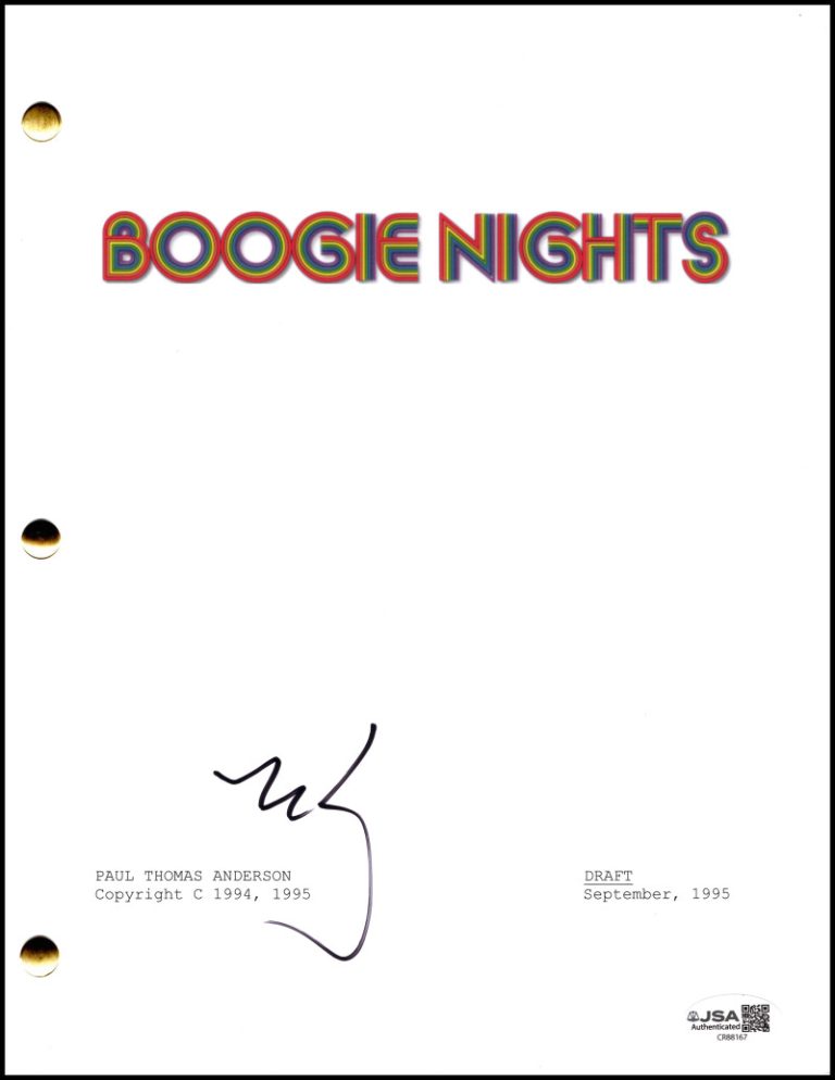 Mark Wahlberg Signed Autograph Boogie Nights Full Script Screenplay w/ JSA COA