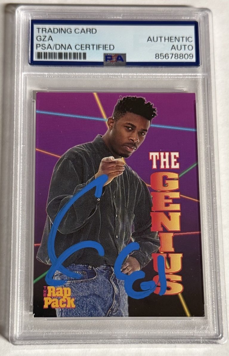 GZA The Genius Wu Tang Clan Liquid Swords Signed 1991 Rap Pack Rookie Card PSA