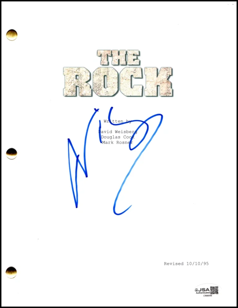 Nicolas Cage Signed Autograph The Rock Full Script - Stanley Goodspeed JSA COA