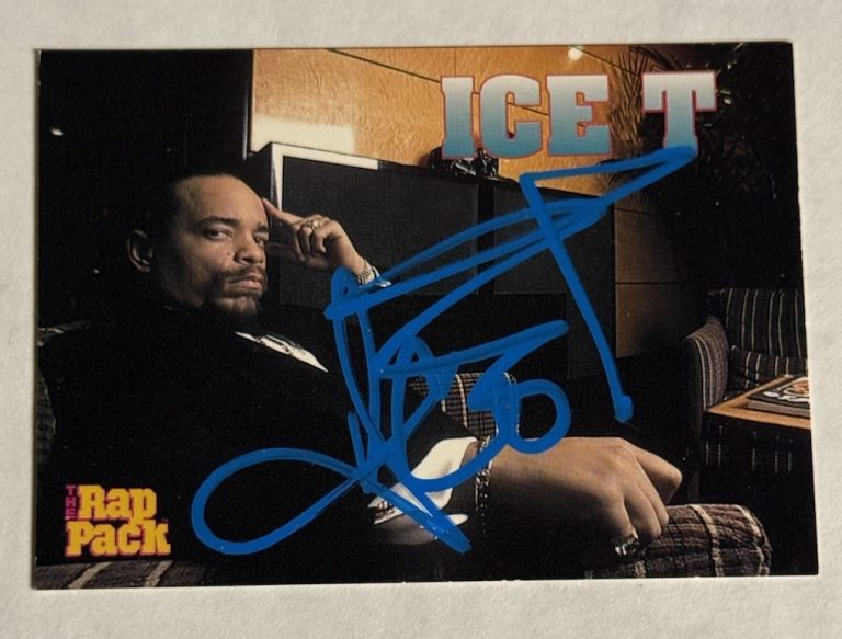 1991 Premier Rap Pack Ice T SIGNED AUTO #50 VERY RARE RAPPER ACTOR