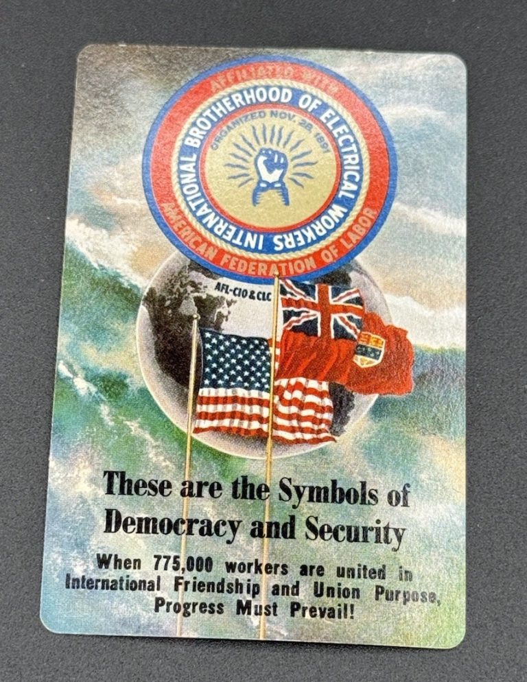 1963 Pocket Calendar Card IBEW AFL-CIO Vintage Rare Collectible