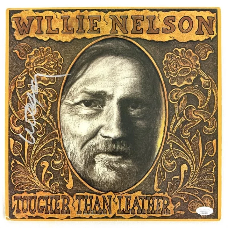 Willie Nelson Signed Autograph Tougher Than Leather Album Vinyl Record JSA COA