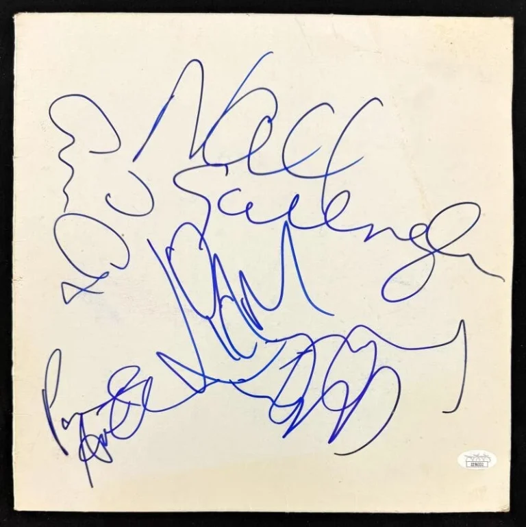 Oasis - Noel Liam Gallagher +2 Signed Autograph Generic Album Sleeve w/ JSA COA