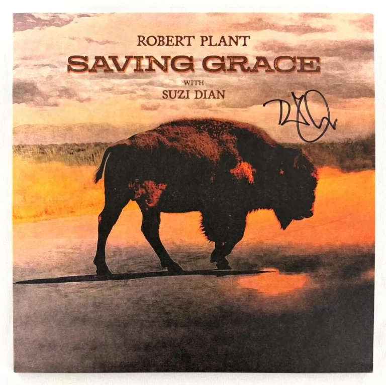 Robert Plant Led Zeppelin Signed Autograph Saving Grace Album Record LP BAS COA