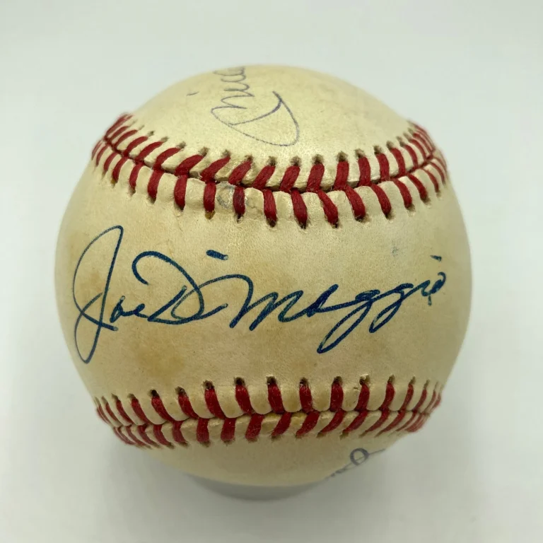 Mickey Mantle Joe Dimaggio Ted Williams Signed American League Baseball JSA COA