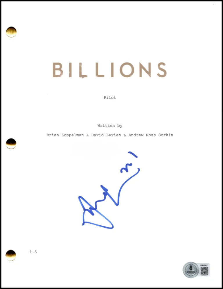 Damian Lewis Signed Autograph Billions Full Pilot Script Screenplay Beckett COA