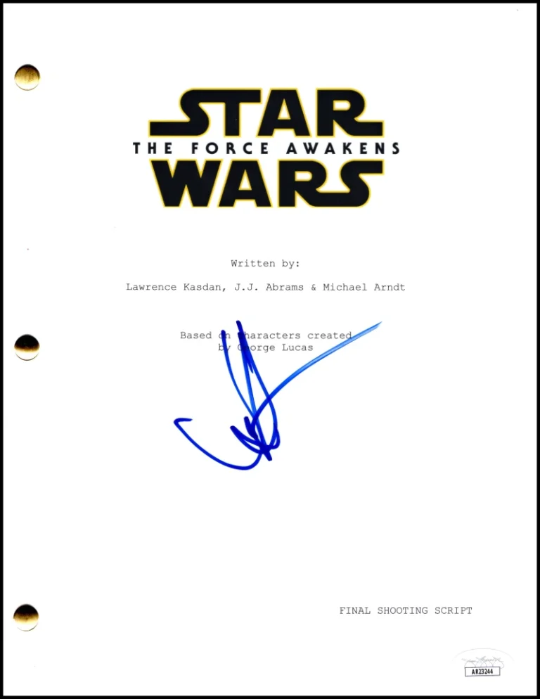 JJ Abrams Signed Autograph Star Wars The Force Awakens Full Movie Script JSA COA