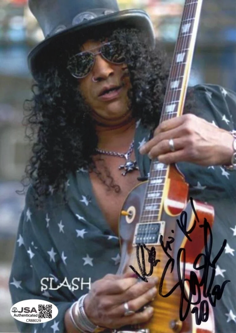 Slash Guns N Roses Signed Autograph 5x7 Photo - Rock N FN Roll Inscription JSA