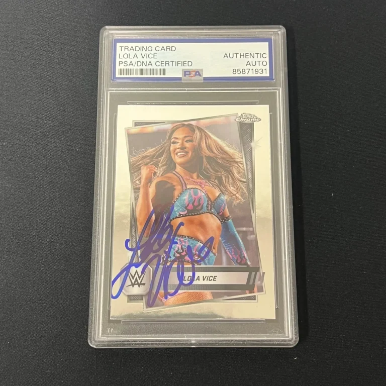 2025 Topps Chrome WWE#151 Lola Vice Signed Card Auto PSA Slabbed