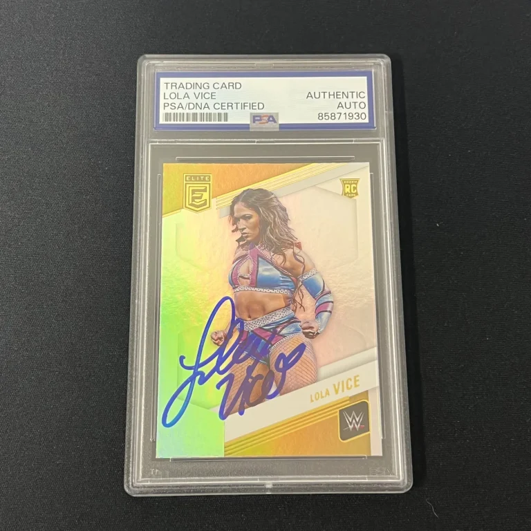 2023 Panini Donruss Elite WWE#96 Lola Vice Signed Card Auto PSA Slabbed