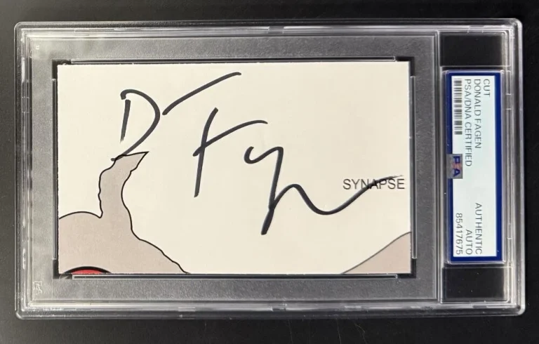 Donald Fagen Signed Autograph PSA/DNA COA Slabbed Steely Dan Cut Signature Card