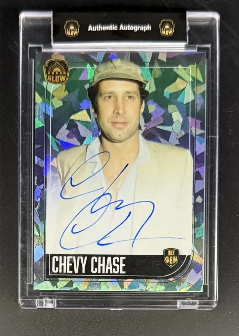 Chevy Chase Signed Autograph 1st Gen Glow COA Slab Caddyshack Rare Trading Card