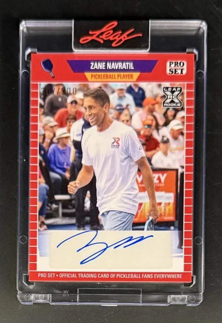 Zane Navratil Signed Autograph Leaf Pro Set Limited Trading Card Pickleball B