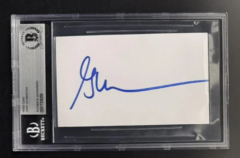 Gary Vee Vaynerchuk Signed Autograph Beckett COA Slab Full Cut Signature Card