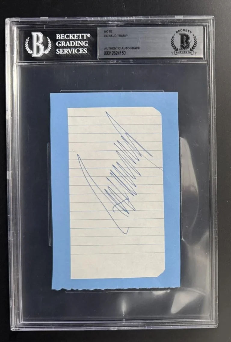 Donald Trump USA President Signed Autograph Beckett COA Slabbed Full Signature