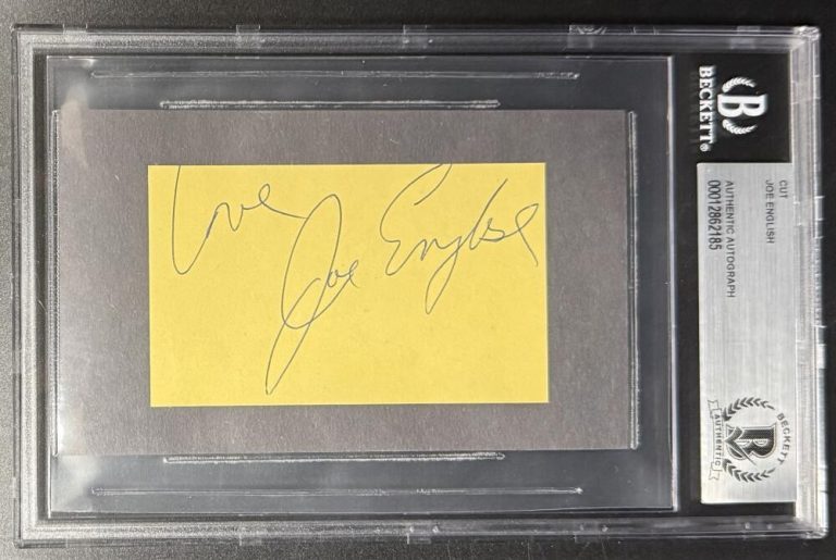 Joe English Signed Autograph Beckett COA Slabbed Encapsulated Cut Card Wings