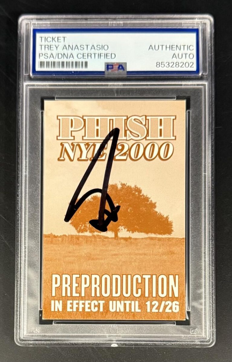 Trey Anastasio Phish Signed Autograph PSA/DNA COA Slabbed NYE 2000 Crew Pass
