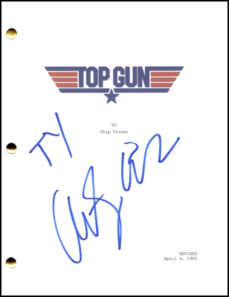 Anthony Edwards Signed Autograph Top Gun Full Movie Script Screenplay - Goose