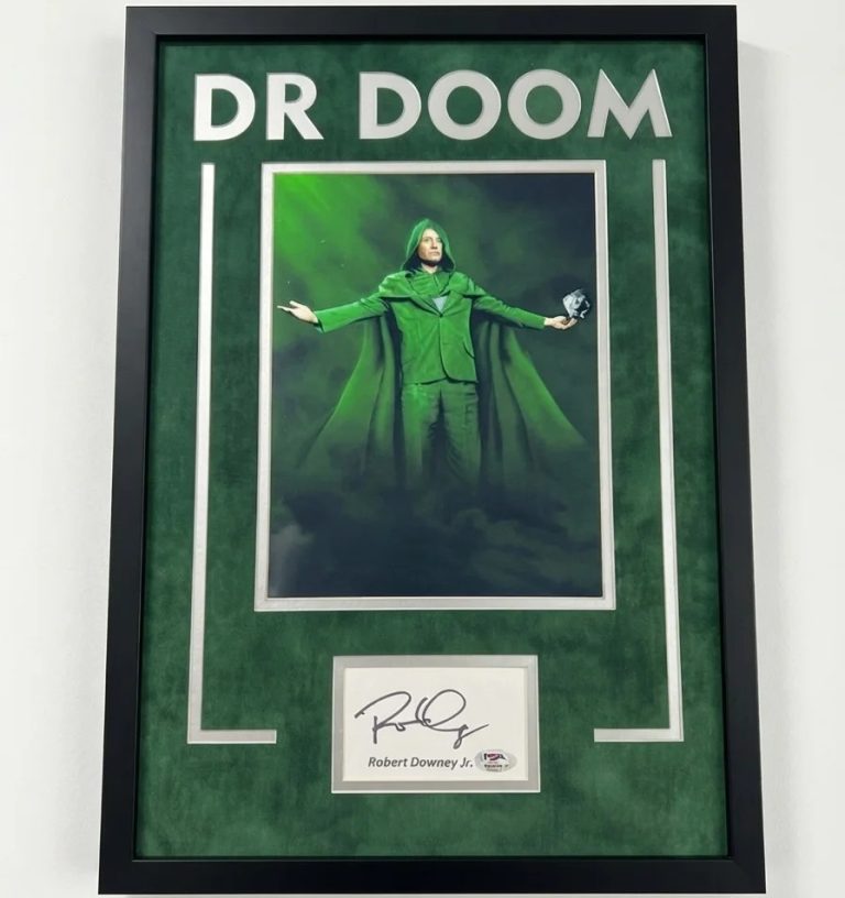 Robert Downey Jr. Doctor Doom Signed Custom Framed Cut PSA Autographed