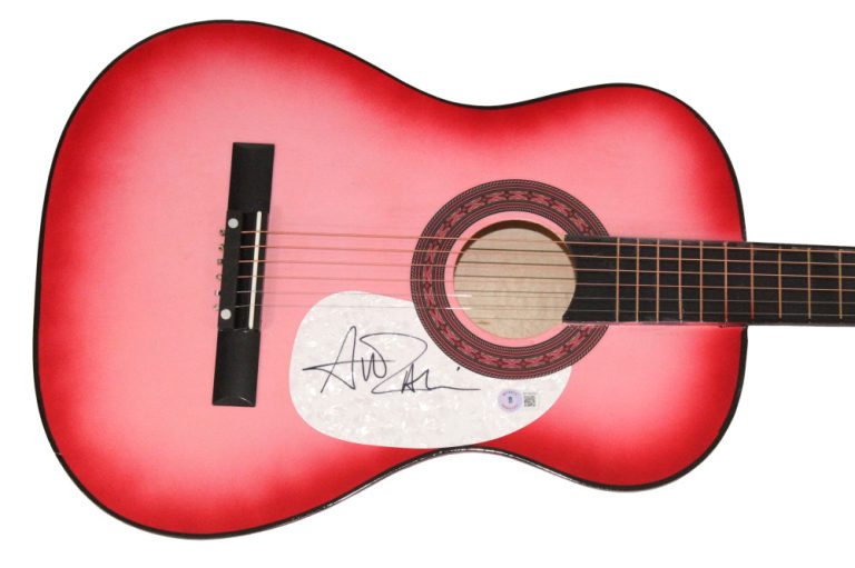 Avril Lavigne Signed Autograph Pink Acoustic Guitar - Let Go Babe w/ Beckett COA