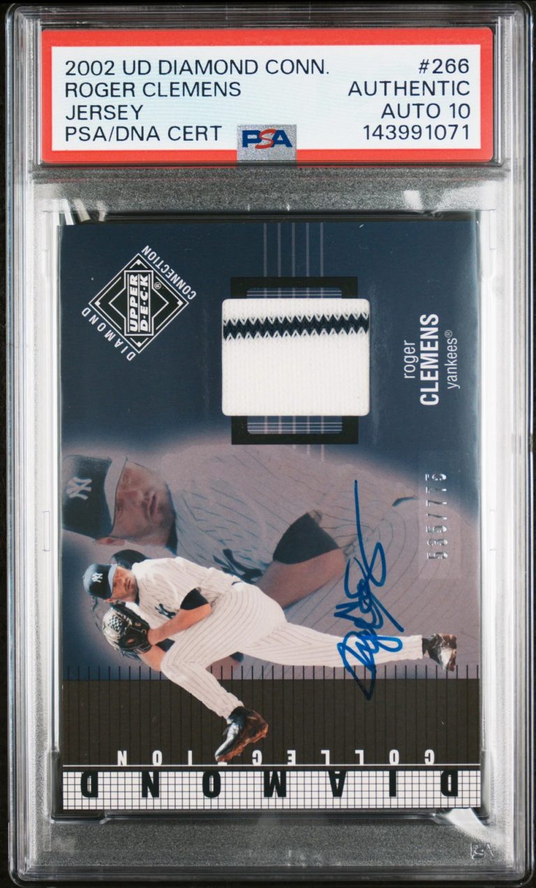 2002 Upper Deck Diamond Connection#266 Roger Clemens Signed Card Auto 10 PSA