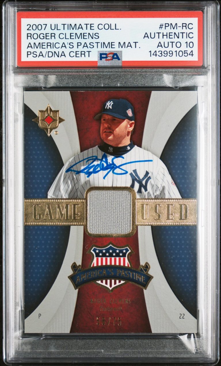2007 Ultimate Collection #PM-RC 56/75 Roger Clemens  Signed Card Auto 10 PSA Yan