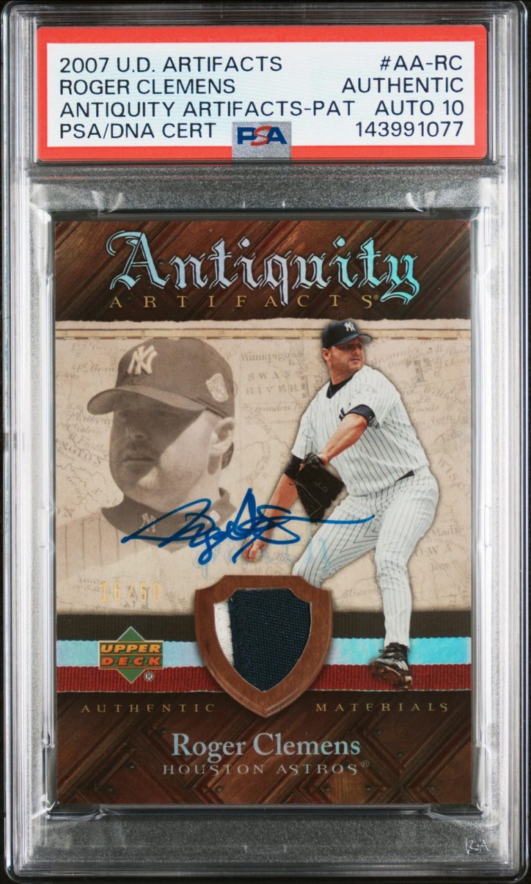 2007 Upper Deck Artifacts Pat#AA-RC Roger Clemens Signed Card Auto 10 PSA Astros