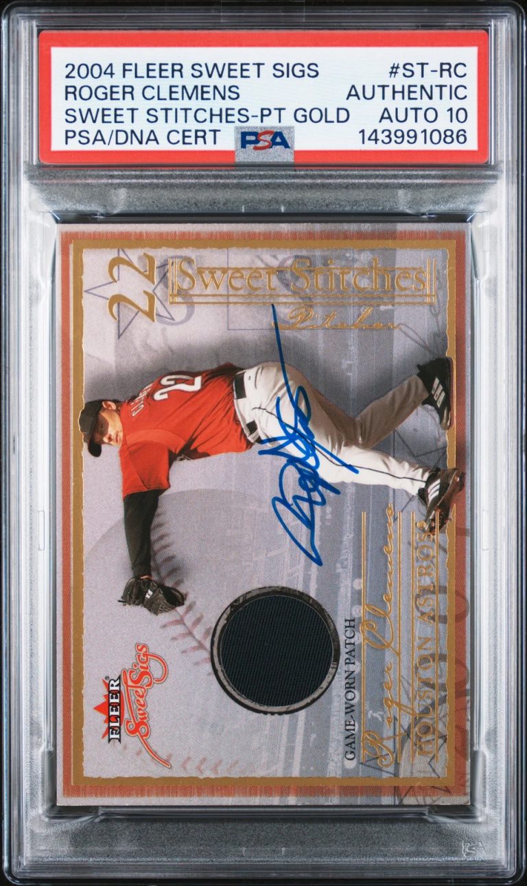 2004 Fleer Sweet Sigs Sweet #ST-RC Roger Clemens Signed Card Auto 10 PSA Astros