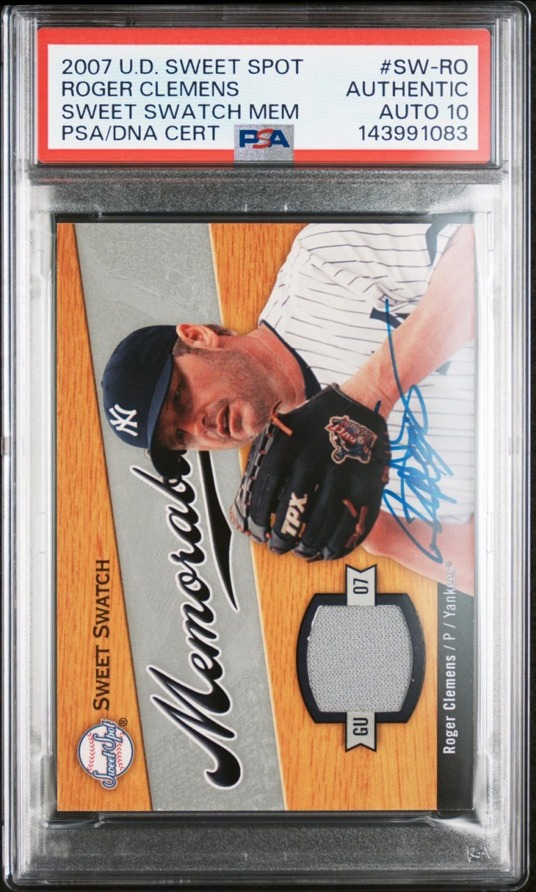 2007 Upper Deck Sweet Spot #SW-RO Roger Clemens Signed Card Auto 10 PSA Yankees