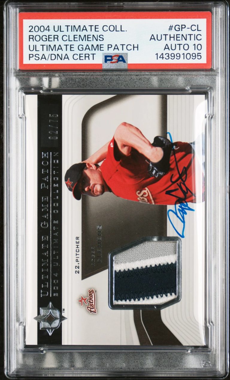2004 Ultimate Collection #GP-CL 62/75 Roger Clemens Signed Card Auto 10 PSA Astr