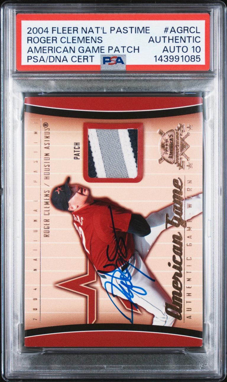2004 Fleer National Pastime #AG-RCL 11/47 Roger Clemens Signed Card PSA Auto 10
