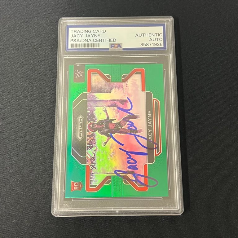 2022 Panini Prizm WWE#83 Jacy Jayne Signed Card Auto PSA Slabbed