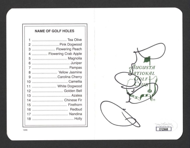 Rory McIlroy Signed Autograph Augusta National Masters Scorecard - JSA COA