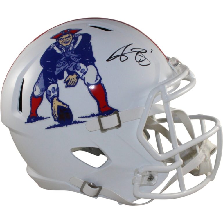 AJ Brown Signed New England Patriots F/S 82-89 TB Helmet Beckett WIT 57978
