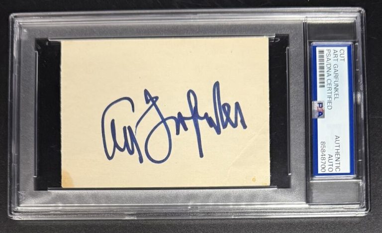 Art Garfunkel Signed Autograph PSA/DNA COA Slab Encapsulated Cut Note Card Rare