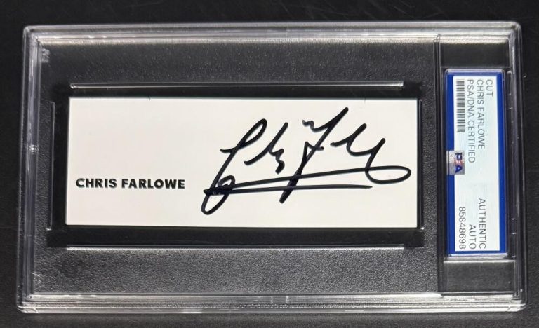 Chris Farlowe Signed Autograph PSA/DNA COA Slab Encapsulated Cut Note Card A