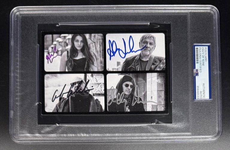 Envy Of None Signed Autograph PSA/DNA Slabbed Full Band Cut Note Postcard COA B
