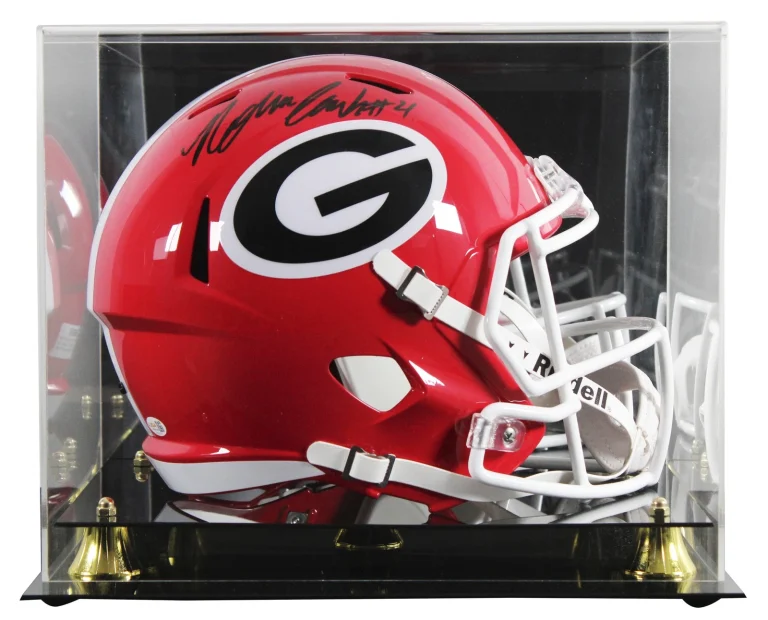 Georgia Nolan Smith Signed Full Size Speed Rep Helmet W/ Case JSA Witnessed